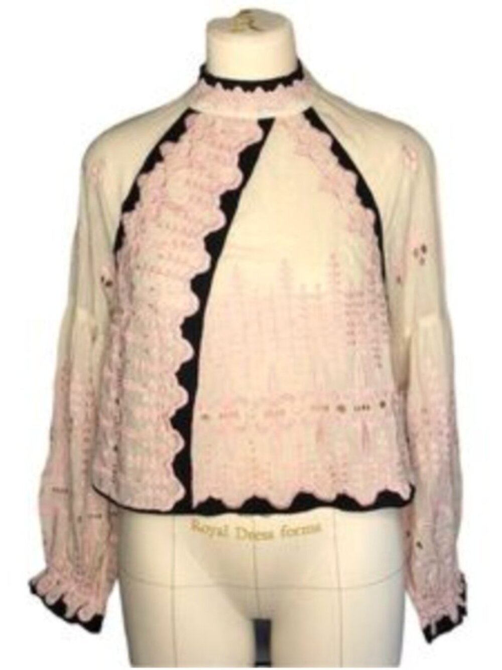 Free People Embroidered Eyelet Blouse – size S